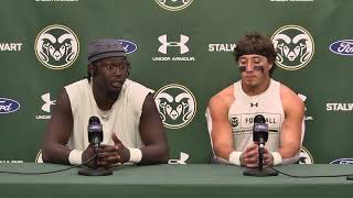 Colorado State Football Defensive and Special Teams Players PostGame UTEP 2024 [upl. by Faydra554]