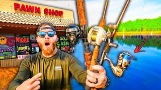 Pawn Shop Fishing Challenge w the WORST Gear Surprising Results [upl. by Rianon]