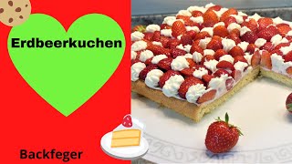 Erdbeerkuchen mit Schmandcreme Dinkelmehl 630 Obstkuchenboden Grundrezept Tortenboden [upl. by Ativel]