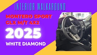 2025 Mitsubishi Montero Sport GLX MT 4X2 White Diamond  INTERIOR WALKAROUND [upl. by Annayk]