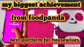 my biggest achievement from foodpanda 🤗best platform of income for house wifes foodpanda homechef [upl. by Anelhtak]