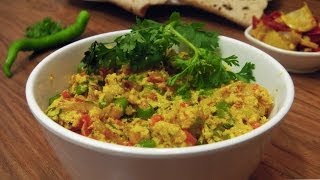 Paneer Bhurji  Sabzis  Indian Vegetarian Recipes [upl. by Hareenum276]