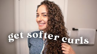 How to Fix Crunchy Curls  Scrunch Out the Crunch [upl. by Chae]