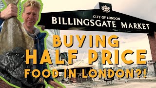 Buying HALF PRICE FOOD at London wholesale markets Visit Billingsgate Smithfield and Spitalfields [upl. by Dorinda]