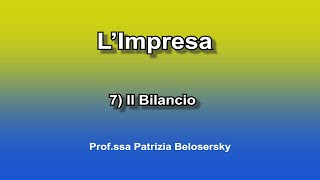 LImpresa 7 Il Bilancio [upl. by Nittirb]