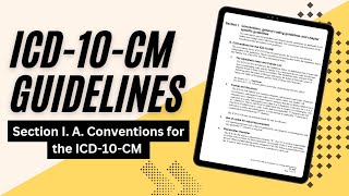 ICD10CM Guidelines Section I A Conventions for the ICD10CM [upl. by Kyred]