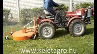 Fűnyírás TZ4K kistraktor és eladó SFNY100T fűnyíró a KeletAgronál  grass cutting [upl. by Kati168]