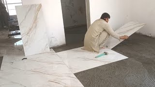 How to Master Room Floor Tile Fitting Technical work Install Sazi 2×4ft [upl. by Jurdi]