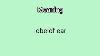 lobeofear meaning in EnglishampTelugu GoogulDictionary dictionary meanings telugu english lobe [upl. by Atenek154]