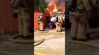 Brave Man rescues dog in crazy fire dog [upl. by Ciaphus259]