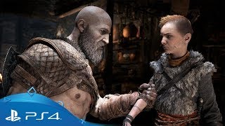 God of War  Fighting with Atreus  PS4 [upl. by Nnaacissej688]