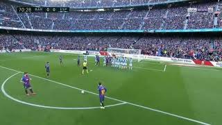 Amazing Panenka FreeKick goal scored by Lionel Messi against Espanyol [upl. by Assenab]