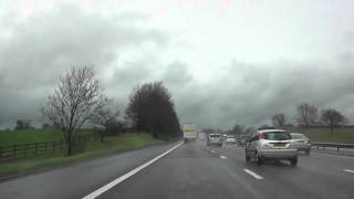 Driving On The M6 Motorway From J16 Crewe To J17 Sandbach Cheshire East England 3rd April 2012 [upl. by Yeleak]