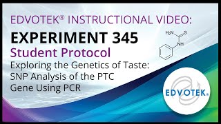 Experiment 345  Exploring the Genetics of Taste PCR Analysis of the PTC Gene PCR Student Protocol [upl. by Nitza]