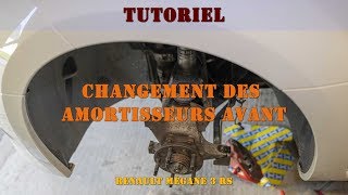 Tutoriel Changement amortisseurs avant  Mégane 3 RS [upl. by Nahtnhoj819]