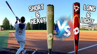 34quot DeMarini Voodoo One vs 33quot DeMarini The Goods  Long amp Light vs Short amp Heavy BBCOR Comparison [upl. by Atteiram]