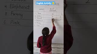 Vowel Consonant Activity 😊english trending education reelsinstagram reels school viralvideo [upl. by Saree929]