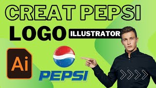 Adobe Illustrator Pepsi logo Designlogo kaise banaye3d logo Design Illustrator [upl. by Dieball]