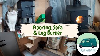 Horsebox Conversion Flooring Sofa amp Log Burner [upl. by Neala102]