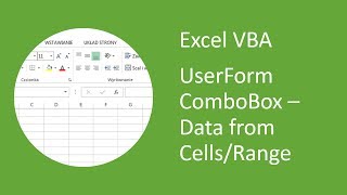 Excel UserForm  Fill ComboBox With Data from Cells VBA [upl. by Giguere]