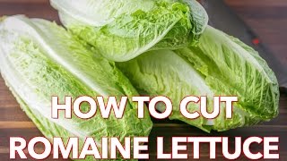 Quick Tip How To Cut Romaine Lettuce  Natashas Kitchen [upl. by Matthaeus]