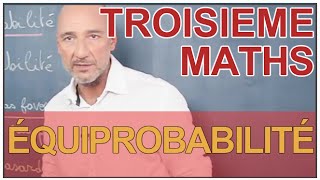 Notion de probabilité  équiprobabilité  Maths 3e  Les Bons Profs [upl. by Edmead]