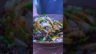 Buckwheat noodles food cooking delicious handmade countrylife countryside relax noodles [upl. by Scribner]