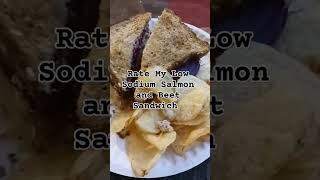 Rate My Unsalted Beet And Salmon Sandwich salmon beets sandwhich breaded [upl. by Schiffman]