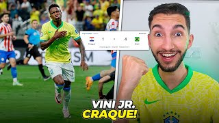 Brasil 4 x 1 Paraguai  VINI JR SENDO PROTAGONISTA⭐🇧🇷 [upl. by Tevis]