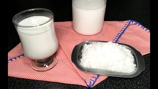 Cómo hacer LECHE DE COCO con 1 INGREDIENTE súper FÁCIL y muy RÁPIDA  Leche Vegetal de Coco [upl. by Bertine]