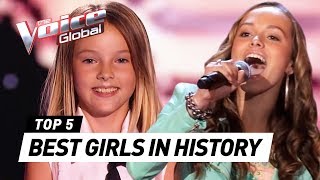 The BEST FEMALE Blind Auditions in The Voice Kids history [upl. by Yerbua]