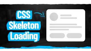 How To Create Skeleton Loading Animation With CSS [upl. by Ghassan]