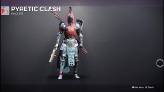 Destiny 2 Titan with Legatus Armor Ornaments and Pyretic Clash Shader [upl. by Grand]