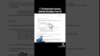 Government Contract for Small Business Truck Shred Services [upl. by Colette982]