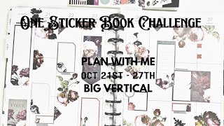 Plan With Me  Big Vertical Planner  Oct 21st  27th  One Sticker Book Challenge Let Love Grow [upl. by Ricketts]