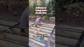 Behind the scenes at the job site 😅😅 shorts memes funny carpentry influencer [upl. by Orland]