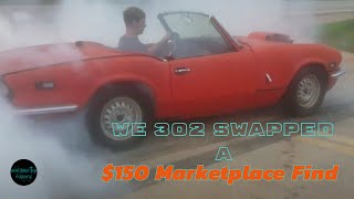 We swapped a 302 into a 1978 Triumph Spitfire [upl. by Annaihr112]