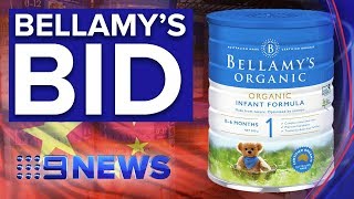 Chinese company makes 15bn move for Aussie baby formula maker  Nine News Australia [upl. by Atiram]