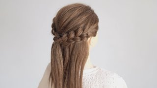 ピンを使わないヘアアレンジ！子供にもオススメ！三つ編みハーフアップ hair works ampSOLs Hairstyles [upl. by Aciret]