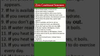 Zero Conditionals Sentences For Conversation Practice  Speak English Fluently [upl. by Aicenev]