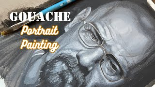 How I Paint Portraits with Gouache  a brief look into my process [upl. by Shara]