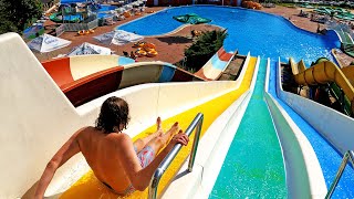 STEEP Rainbow Racer Water Slide at Aquaplanet Water Park [upl. by Lorena]