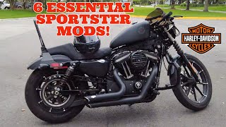 6 Essential Harley Davidson Iron 883Sportster Modifications [upl. by Yendirb792]