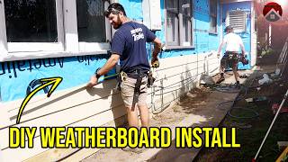 How to Cut and Install Cement Weatherboards with help or by yourself  DIY Tutorial [upl. by Fabian]