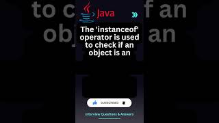 What is the instanceof operator in Java  java shorts javainterviewquestions javainterview [upl. by Aivila]