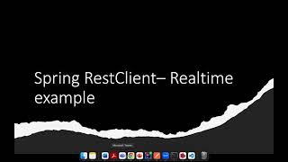 Spring RestClient  Realtime example [upl. by Renie]