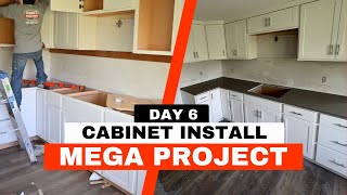 🔧 Day 6 Installing Kitchen Cabinets 🚪  Complete Guide and Tips [upl. by Zaria]