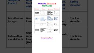 Common Amoebas Diseases amp Nicknames upsc facts [upl. by Marybella150]