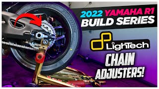 Yamaha R1 LighTech Chain Adjusters Install You NEED These Chain Adjusters [upl. by Edbert]