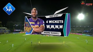 KKR vs GT ANDRE RUSSELL 4 WICKETS HIGHLIGHTS 2022  KOLKATA vs GUJARAT HIGHLIGHTS KKRvGT [upl. by Lyrac]